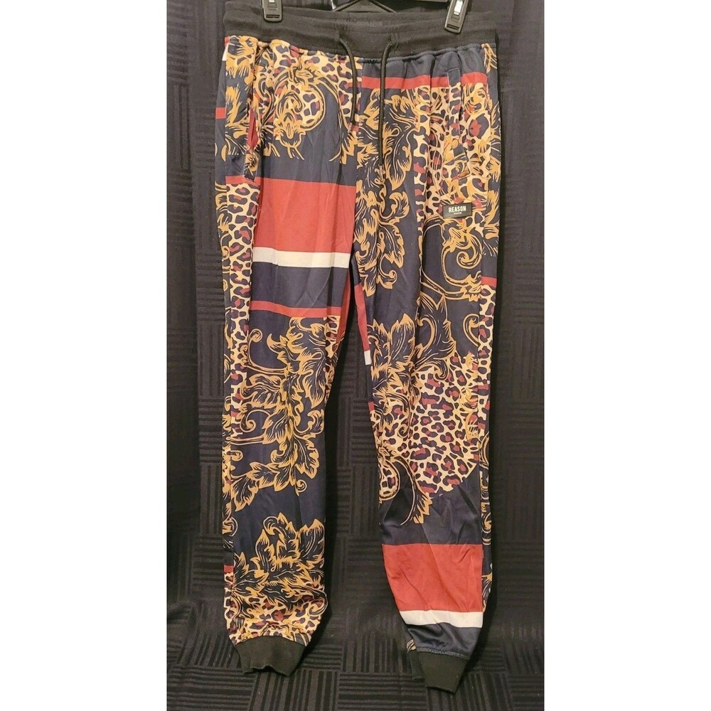 Reason Brand Men's M Joggers Active Wear Pants Drawstring Versace Style
